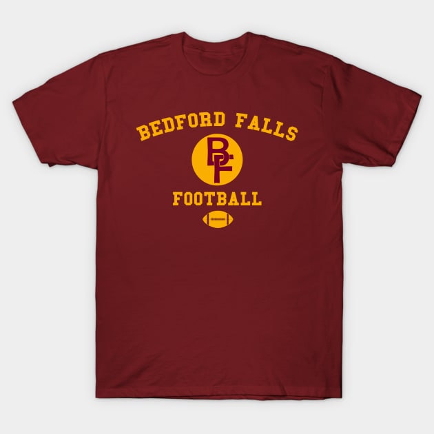 Bedford Falls Football T-Shirt by Exit28Studios